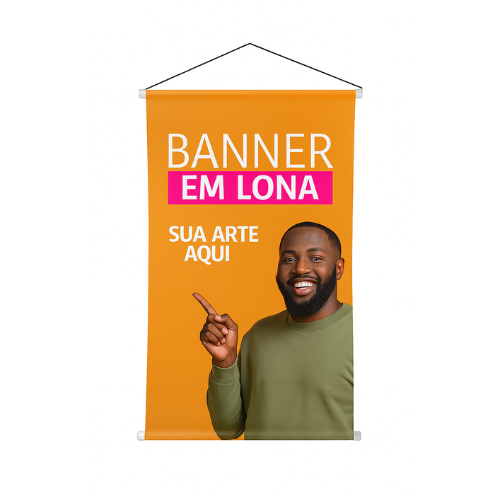 Banner em Lona 70x100 cm Personalizado - Impressão Digital HD | Backdrop Mix